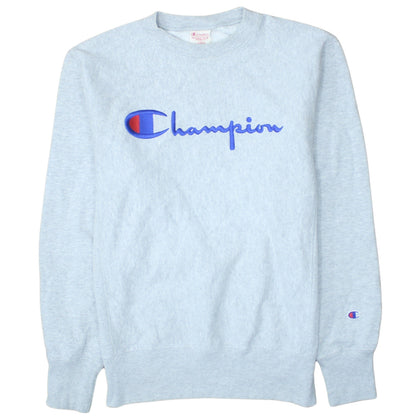Champion Men's Grey Large Pullover Sweatshirt Logo Crew Neck