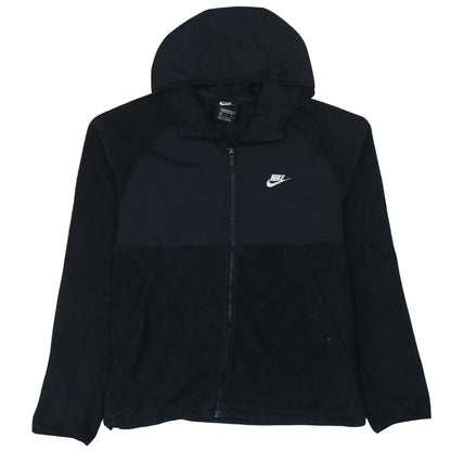 Nike Men’s Black Hooded Fleece Full Zip Jacket Size M