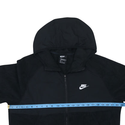 Nike Men’s Black Hooded Fleece Full Zip Jacket Size M