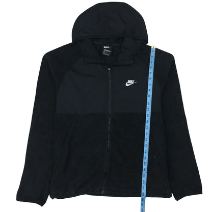 Nike Men’s Black Hooded Fleece Full Zip Jacket Size M