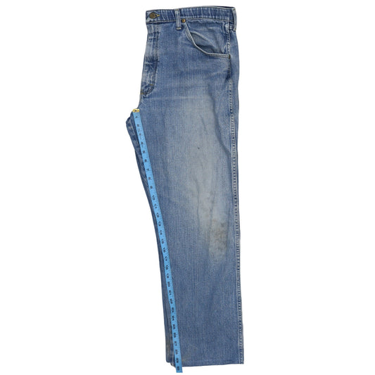 Wrangler Men's Blue Cowboy Cut Straight Fit Denim Jeans 36x34