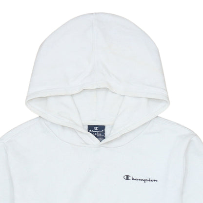 Champion Boys White Pullover Hoodie XL 13-14 Years Cotton Blend Logo Sweatshirt