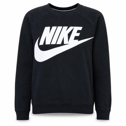 Nike Womens Black Small Pullover Sweatshirt with Logo Print