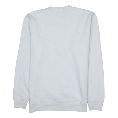 FILA Men's White Small Logo Crew Neck Pullover Sweatshirt Size S