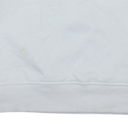 FILA Men's White Small Logo Crew Neck Pullover Sweatshirt Size S