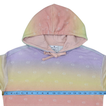 Champion Womens Multicoloured Small Pullover Hoodie Cotton Blend