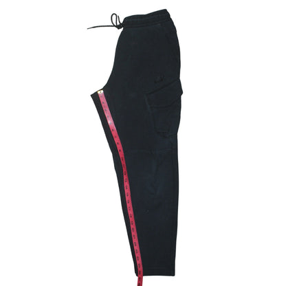 Nike Men's Black Cargo Jogger Trousers Size S Fleece Cotton Blend