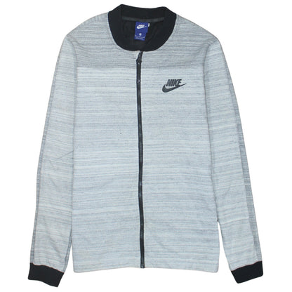Nike Men's Grey Full Zip Knit Sweatshirt Size M