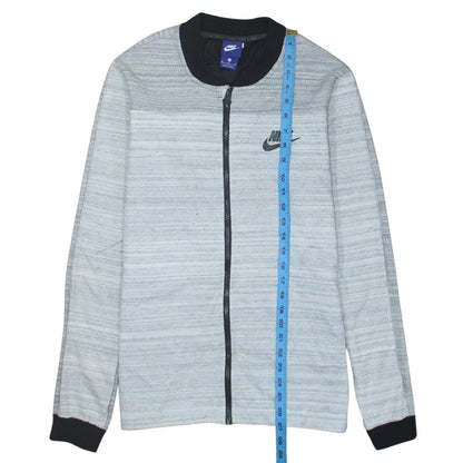 Nike Men's Grey Full Zip Knit Sweatshirt Size M
