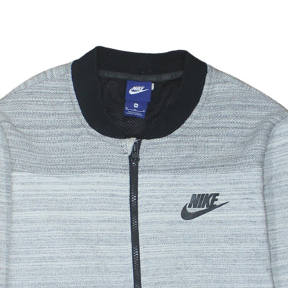 Nike Men's Grey Full Zip Knit Sweatshirt Size M