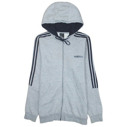 adidas Men's Grey Full Zip Hoodie Size M Sportswear