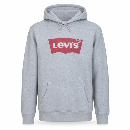 Levi's Men's Grey Pullover Hoodie L Logo Graphic Fleece Sweatshirt