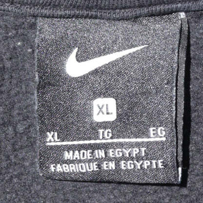Nike Women Black XL Pullover Hoodie Cotton Blend Logo Sportswear
