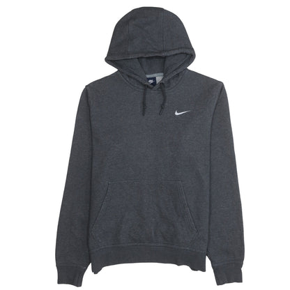 Nike Men Grey Pullover Hoodie M Regular Fit Fleece Sweatshirt