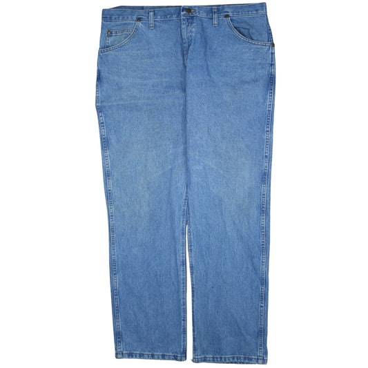 Wrangler Men's Blue 40x32 Regular Fit Straight Denim Jeans