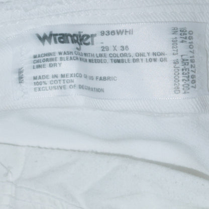 Wrangler Women's White Straight Leg Jeans Size 12 Regular Fit Cotton Denim