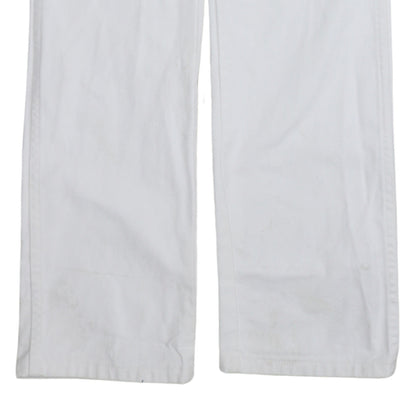 Wrangler Women's White Straight Leg Jeans Size 12 Regular Fit Cotton Denim