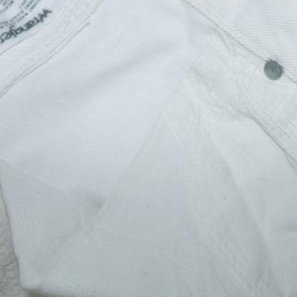 Wrangler Women's White Straight Leg Jeans Size 12 Regular Fit Cotton Denim