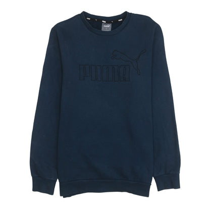 PUMA Men's Navy Blue Crew Neck Pullover Sweatshirt Size S