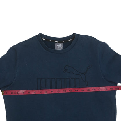 PUMA Men's Navy Blue Crew Neck Pullover Sweatshirt Size S