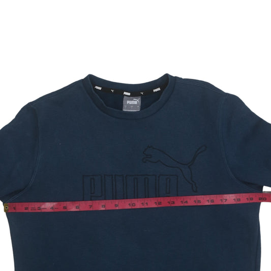 PUMA Men's Navy Blue Crew Neck Pullover Sweatshirt Size S