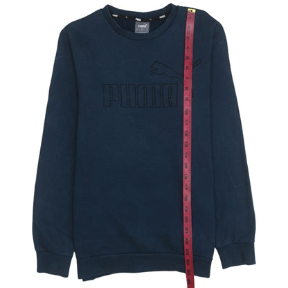 PUMA Men's Navy Blue Crew Neck Pullover Sweatshirt Size S