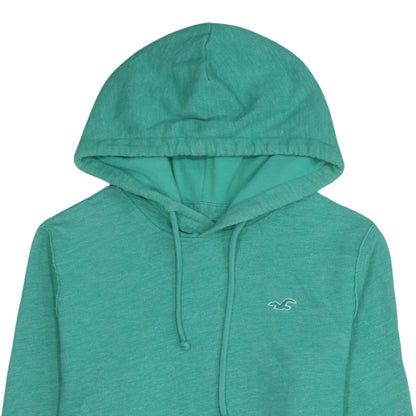 Hollister Women’s Green Pullover Hoodie Small Cotton Blend Casual