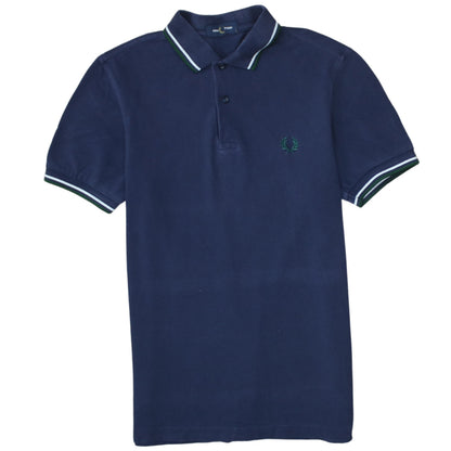 Fred Perry Men's Blue Slim Fit Cotton Polo Shirt Size S
