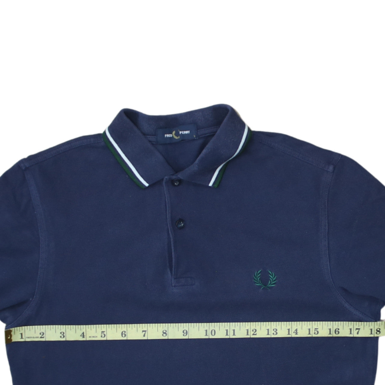 Fred Perry Men's Blue Slim Fit Cotton Polo Shirt Size S