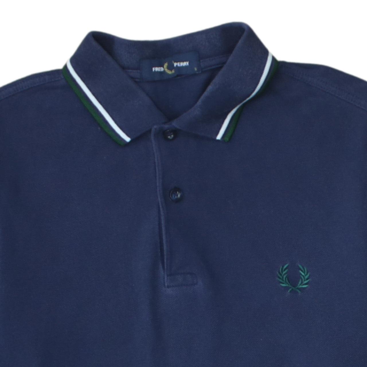 Fred Perry Men's Blue Slim Fit Cotton Polo Shirt Size S