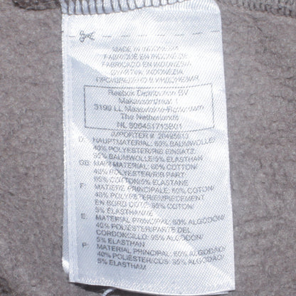 Reebok Women’s Grey Pullover Hoodie Size M Cotton Blend Logo Sweatshirt