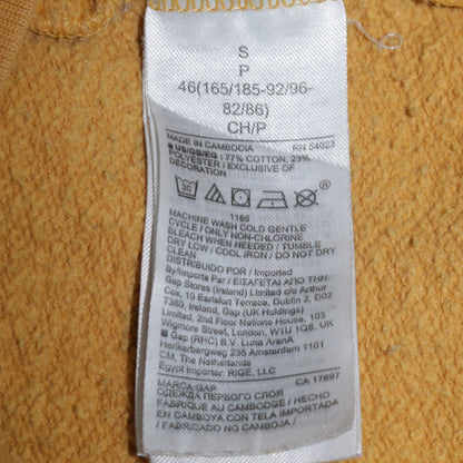 GAP Women Mustard Yellow Pullover Hoodie Small Cotton Blend