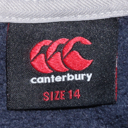 Canterbury Women's Navy Full Zip Hoodie Size 14 Hooded Sweatshirt