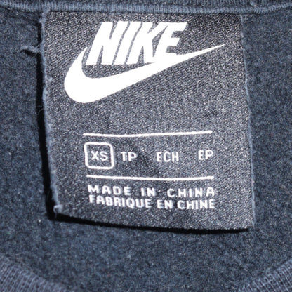 Nike Womens Black XS Pullover Crew Neck Logo Sweatshirt