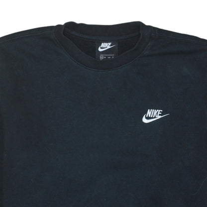 Nike Womens Black XS Pullover Crew Neck Logo Sweatshirt