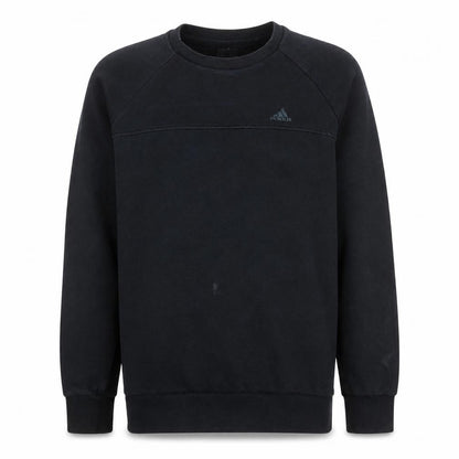 Adidas Men's Black Small Pullover Crew Neck Fleece Sweatshirt