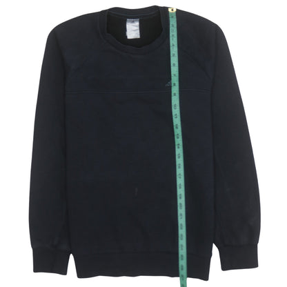 Adidas Men's Black Small Pullover Crew Neck Fleece Sweatshirt