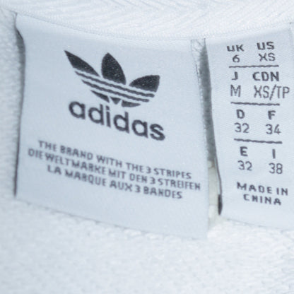 Adidas Women White Crew Neck Long Sleeve Logo Sweatshirt XS