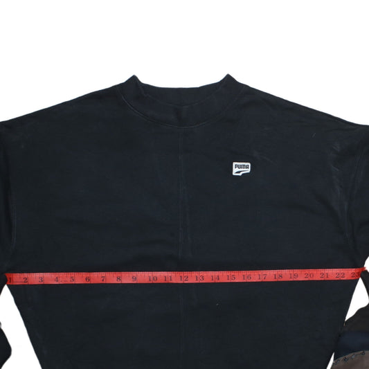 Puma Womens Black XS Crew Neck Pullover Sweatshirt