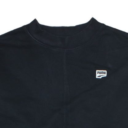 Puma Womens Black XS Crew Neck Pullover Sweatshirt