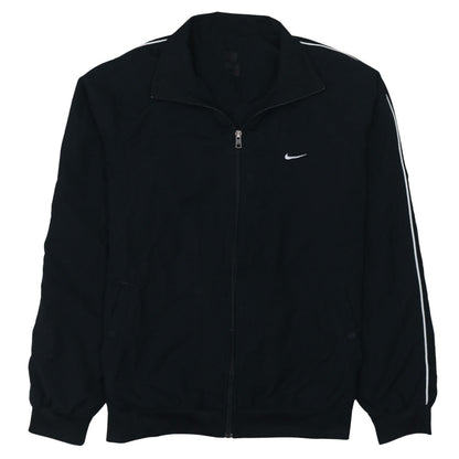 Nike Men's Black Track Jacket Medium Full Zip Lightweight