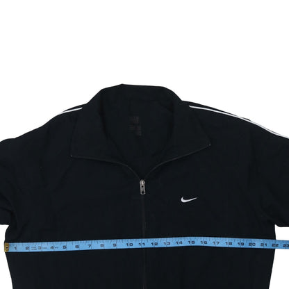 Nike Men's Black Track Jacket Medium Full Zip Lightweight