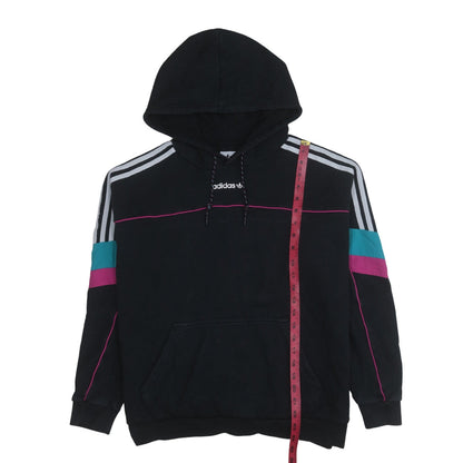 Adidas Women Black Hoodie UK 10 Pullover Hooded Sweatshirt