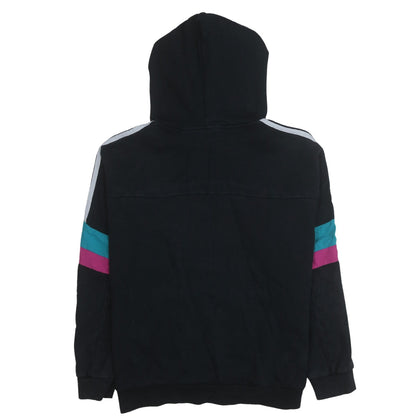 Adidas Women Black Hoodie UK 10 Pullover Hooded Sweatshirt