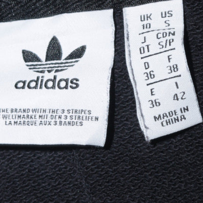 Adidas Women Black Hoodie UK 10 Pullover Hooded Sweatshirt