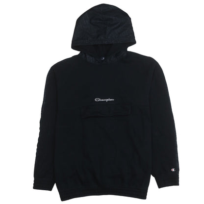 Champion Mens Black XL Pullover Hoodie Fleece Logo Sportswear