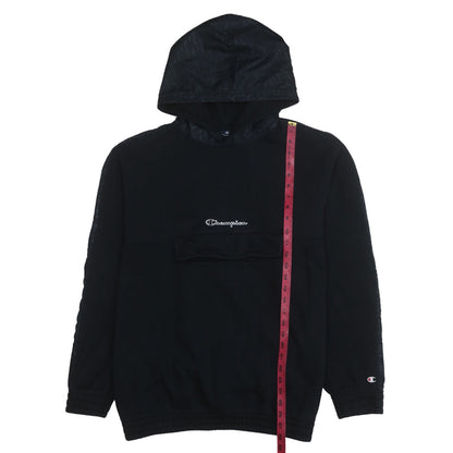 Champion Mens Black XL Pullover Hoodie Fleece Logo Sportswear