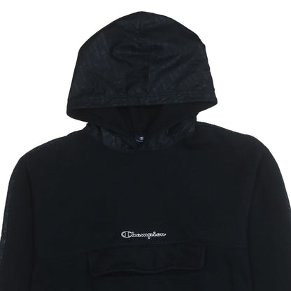 Champion Mens Black XL Pullover Hoodie Fleece Logo Sportswear