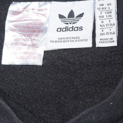 Adidas Boys Black Crew Neck Pullover Sweatshirt 13-14 Years
