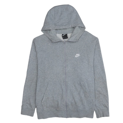 Nike Men's Grey Full Zip Hoodie XL Cotton Blend Casual Sweatshirt
